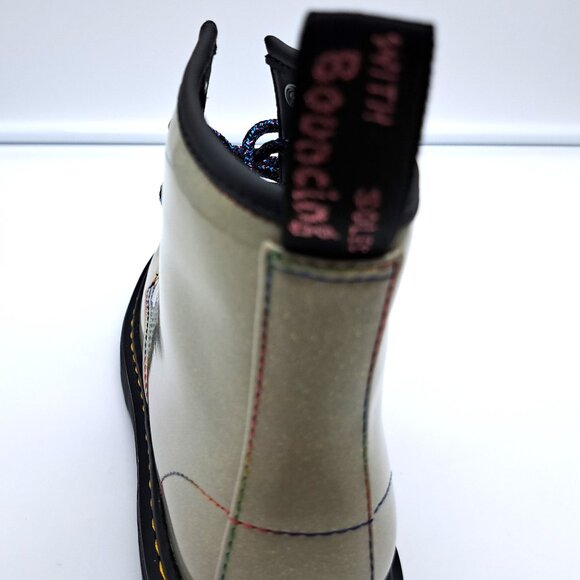 Dr Marten’s Junior 1460 Sparkle  Lace Up Leather Boot  - Size US3 - Picture 12 of 15